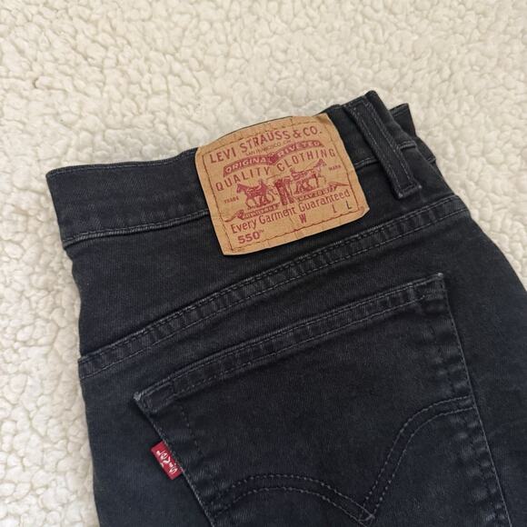 EUC Vintage Levis 550 Relaxed Tapered Leg Jeans Womens 14 M/L (Fits 31x30) Black - Picture 1 of 5
